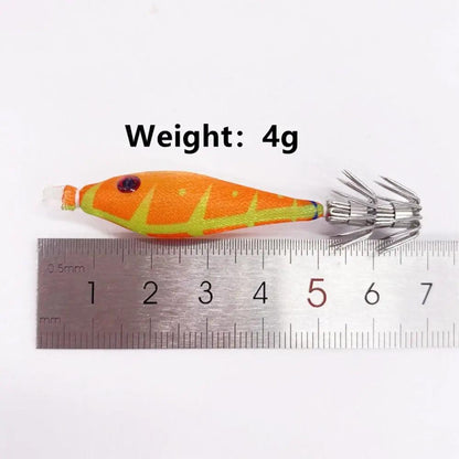 68mm Noctilucent Squid and Shrimp Fishing Lure Jigs - 2 Pack Artificial Bait for Ocean Fishing - Wild Frontier Gear LLC