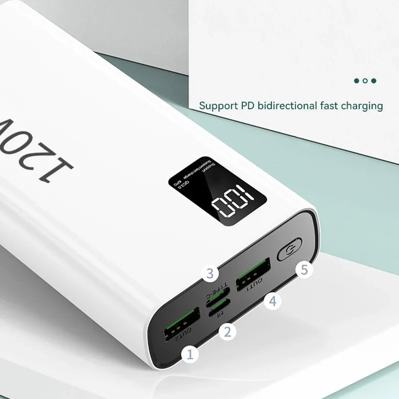 Lenovo 120W High Capacity Power Bank 50000mAh Fast Charging Powerbank Portable Battery Charger For iPhone Samsung Huawei 2025 Wild Frontier Gear LLC