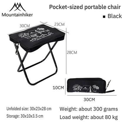 Mountainhiker camping portable folding stool ultra-light aluminum alloy storage chair mini fishing chair picnic light furniture - Wild Frontier Gear LLC
