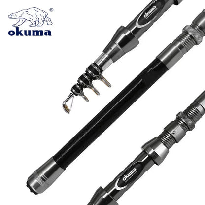 OKUMA New Carbon Rock Rod 1.5M/1.8M/2.1M/2.4M/2.7M Ceramic Guide Ring Water Drop Spinning Wheel Fishing Rod Wild Frontier Gear LLC