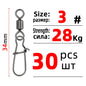 DNDYUJU 10 To 50X Fishing Swivel Snap Pin Bearing Rolling Swivel Stainless Steel Snap Fishing Connector Fishhook Lure Tools