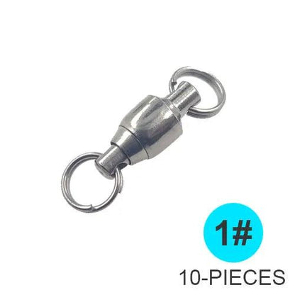 Set of 10 Willowleaf Blades Fishing Lure Accessories with Ball Bearing Swivels for Spinnerbaits and Buzzbaits - Wild Frontier Gear LLC