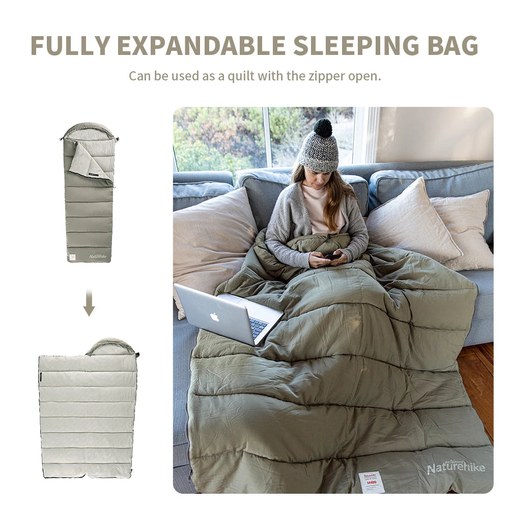 Naturehike Sleeping Bag M180 Lightweight Sleeping Bag M300 Double Camping Sleeping Bag M400 Machine Washable Winter Sleeping Bag Wild Frontier Gear LLC