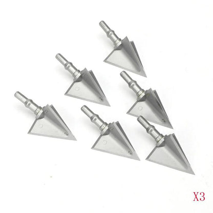6/12pcs 3 Fixed X3/X5 Tips Archery Broadhead 100 Grain Stainless Alloy Arrowhead Hunting For Shooting Accessories - Wild Frontier Gear LLC