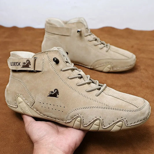 Men Boots Casual Motorcycle Winter Shoes 2023 Waterproof High Top Sneakers Luxury Footwear - Wild Frontier Gear LLC