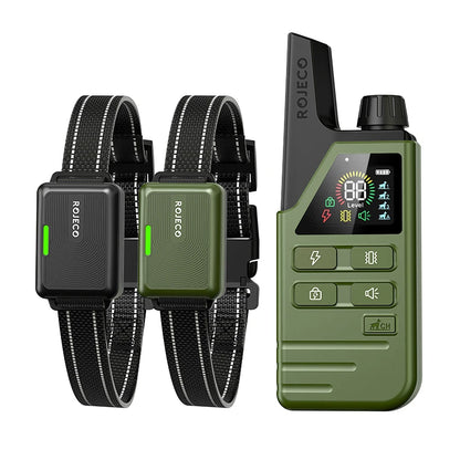 ROJECO Electric Dog Training Collar Remote Control Rechargeable Training Collar For Pet Dog Puppy Bark Control Stop Shock Collar