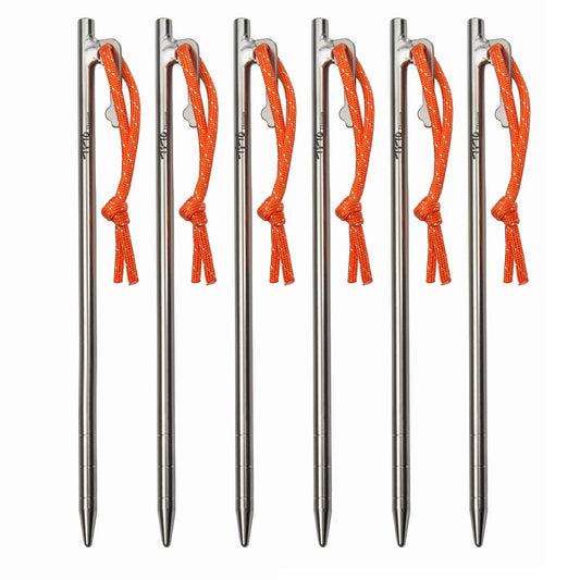 TiTo Titanium Alloy Tent Pegs Outdoor Camping Tent Nail Anti-bending Heavy Duty Canopy Titanium Tent Stake 20/24/30/35/40cm Wild Frontier Gear LLC