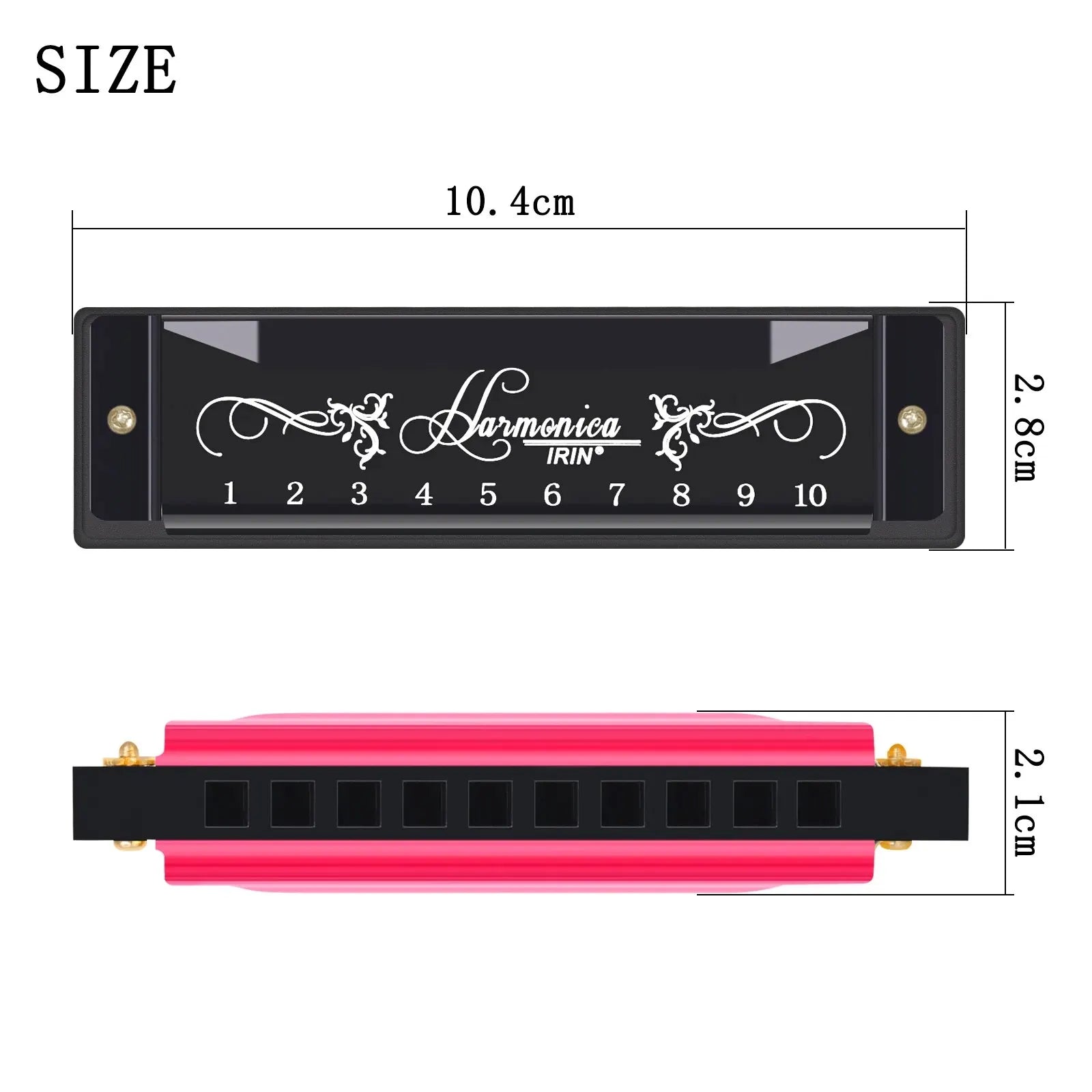 IRIN 10 Hole 20 Tone Harmonica Colorful C Key Harmonica Woodwind Instrument Suitable for Beginners Teaching Playing Gift Wild Frontier Gear LLC