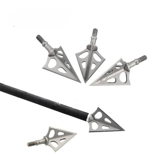 6/12pcs 3 Fixed X3/X5 Tips Archery Broadhead 100 Grain Stainless Alloy Arrowhead Hunting For Shooting Accessories - Wild Frontier Gear LLC