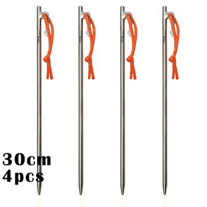 TiTo Titanium Alloy Tent Pegs Outdoor Camping Tent Nail Anti-bending Heavy Duty Canopy Titanium Tent Stake 20/24/30/35/40cm Wild Frontier Gear LLC