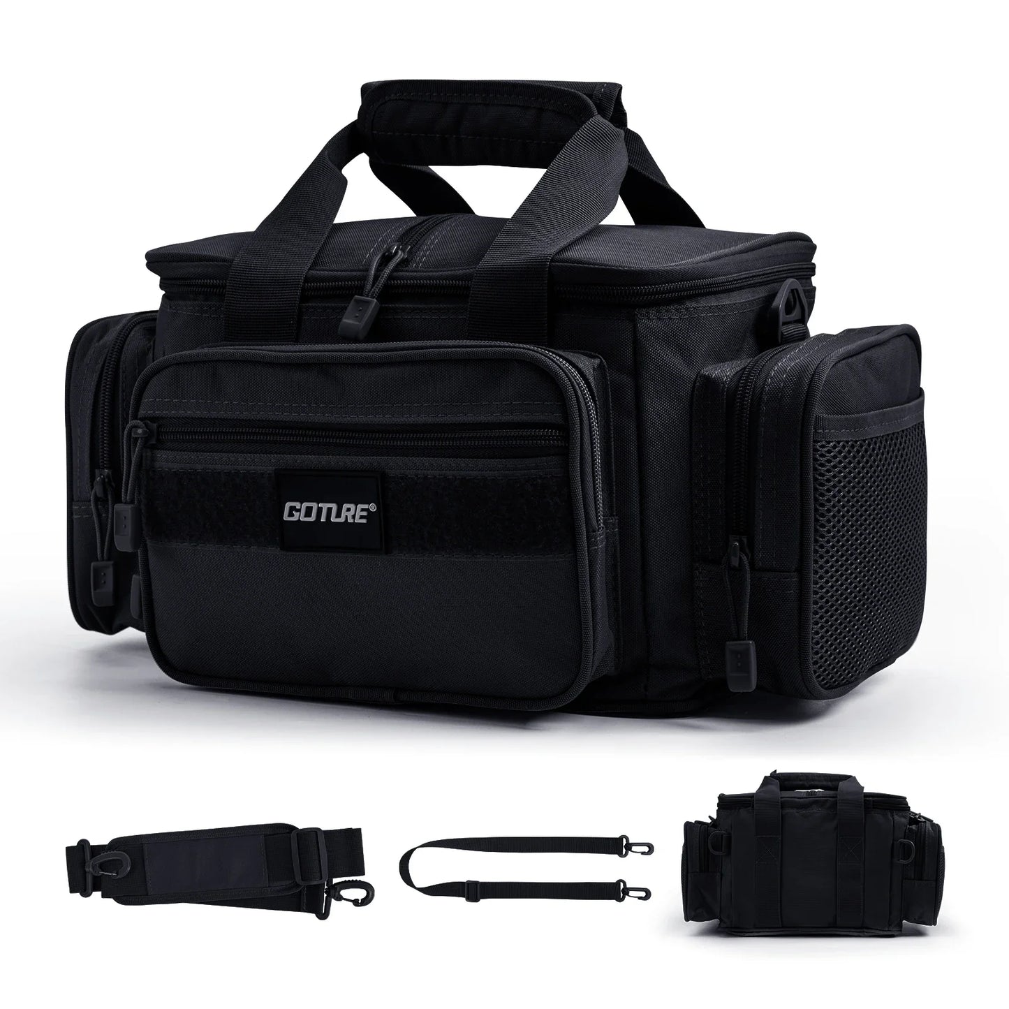 Goture Fishing Tackle Bags 38*23*19cm Shoulder Bag High capacity 600D Oxford cloth Outdoor Cycling Backpack Camping Picnic Bag