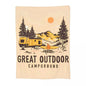 CamperVan Knitted Blanket Fleece Summer Happy Camper Lightweight Throw Blankets for Car Sofa Couch Bedroom Quilt Wild Frontier Gear LLC