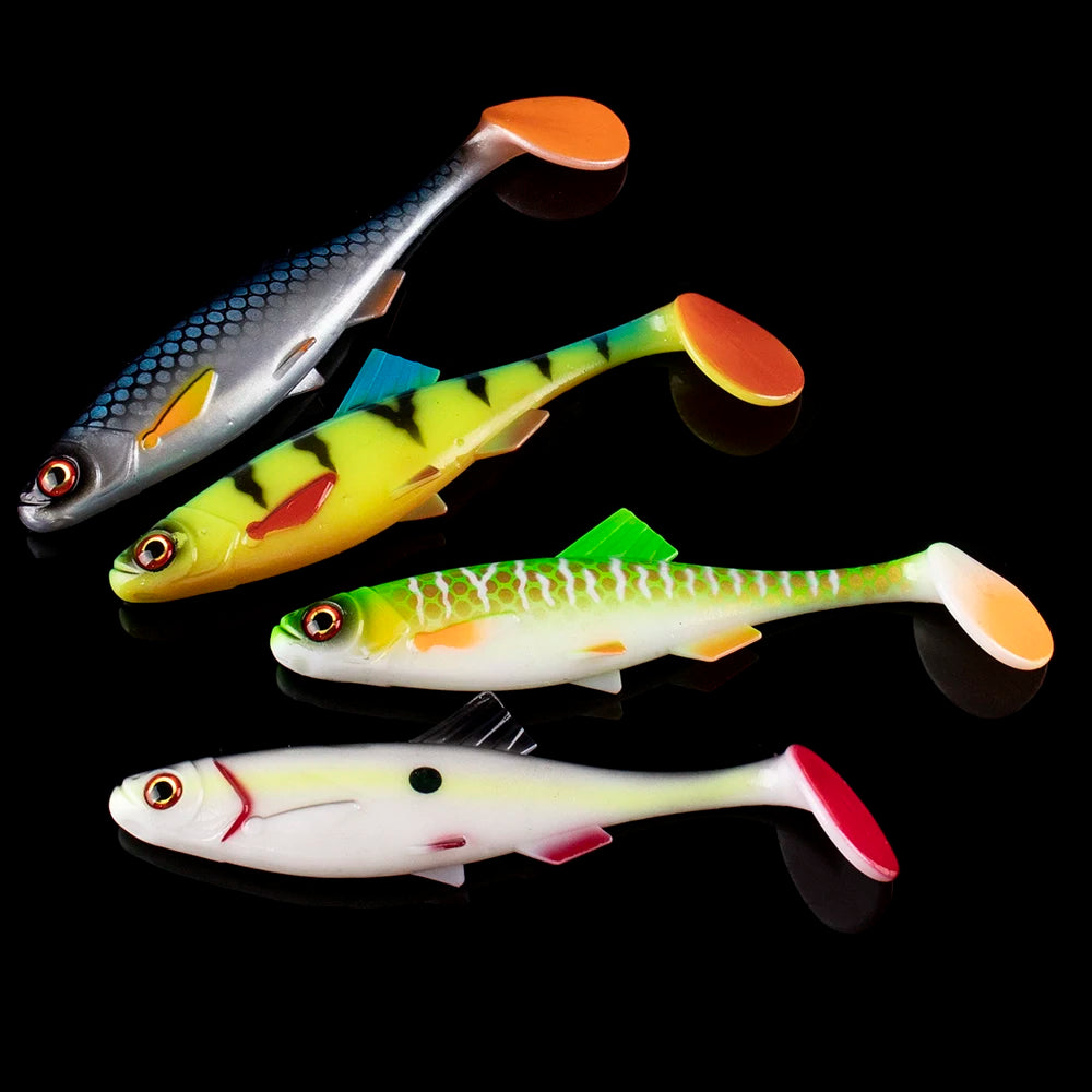 AYWFISH 15CM 25.5G Soft Swimbait Lures Black Bass Artificial Silicone Shad Fishing Lure Tackle Sinking Soft Plastic Bait Pike