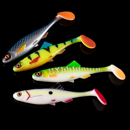 AYWFISH 15CM 25.5G Soft Swimbait Lures Black Bass Artificial Silicone Shad Fishing Lure Tackle Sinking Soft Plastic Bait Pike