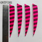 24 Pcs ONTFIHS 4Inch Fletching Arrow Striped Shield Cut Turkey Feather Archery DIY Hunting Accessories - Wild Frontier Gear LLC