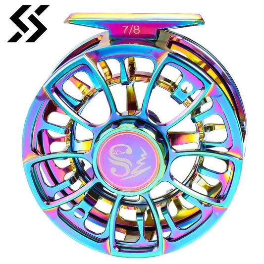 Sougayilang High-Performance Multicolor Fly Fishing Reel with Durable Aluminum Alloy Spool and Smooth Line Release - Wild Frontier Gear LLC