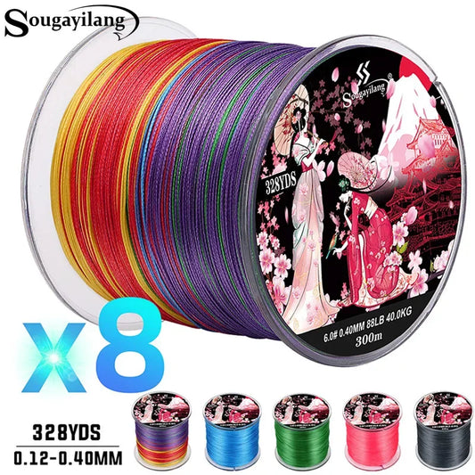 Sougayilang Braided Fishing Line X8 – High-Strength Multifilament PE Line for Freshwater & Saltwater