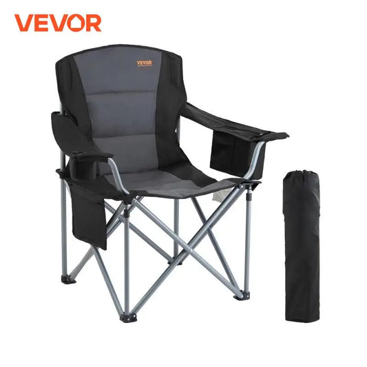 VEVOR Outdoor Camping Chair 350lbs High Load Ultralight Folding Chair Portable Beach Hiking Picnic Travel Seat Fishing Tool - Wild Frontier Gear LLC