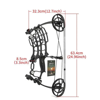 Versatile Archery Compound Bow 30-70lbs with Steel Ball and Arrow Compatibility for Fishing and Hunting - Wild Frontier Gear LLC