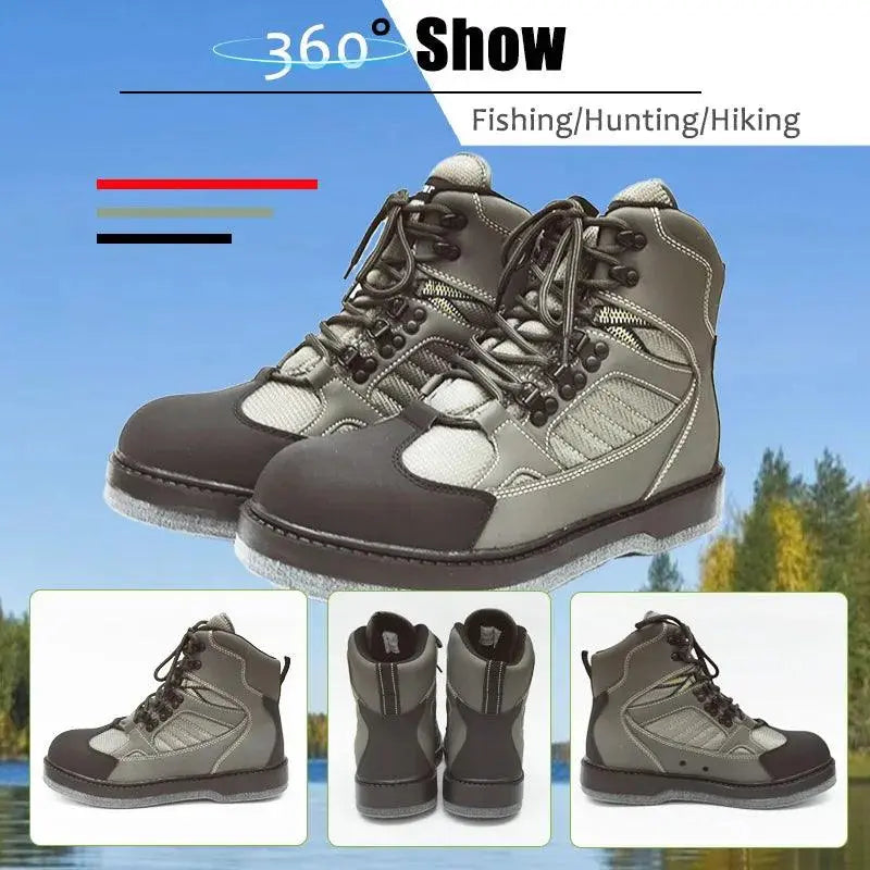 Waterproof Fly Fishing Waders and Felt Sole Shoes for Upstream Rock Fishing and Hunting - Wild Frontier Gear LLC