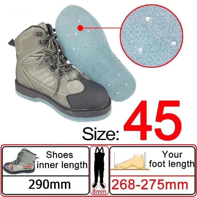 Waterproof Fly Fishing Waders and Felt Sole Shoes for Upstream Rock Fishing and Hunting - Wild Frontier Gear LLC