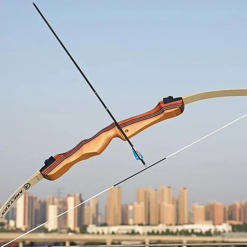 Youth Archery Recurve Bow 10-20lbs Right Hand 48/54 Inch Maple Wood for Beginners Training and Target Practice - Wild Frontier Gear LLC