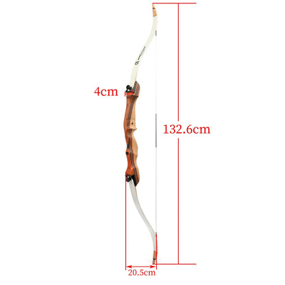 Youth Archery Recurve Bow 10-20lbs Right Hand 48/54 Inch Maple Wood for Beginners Training and Target Practice - Wild Frontier Gear LLC
